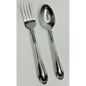 Lenox Forest Park Stainless Flatware Silverware 2 Pc TeaSpoon Salad Fork